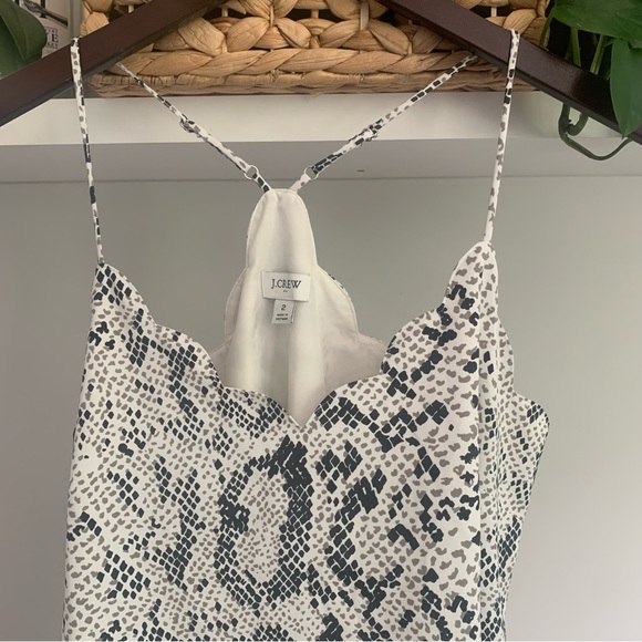 • [J. Crew] Scalloped Snake Tank • - Picture 2 of 12